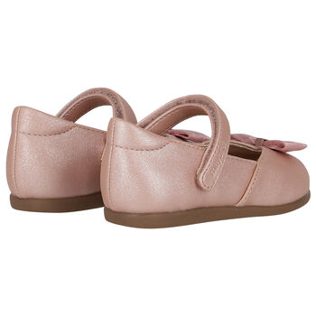 Younger Girls Pink Bow Shoes
