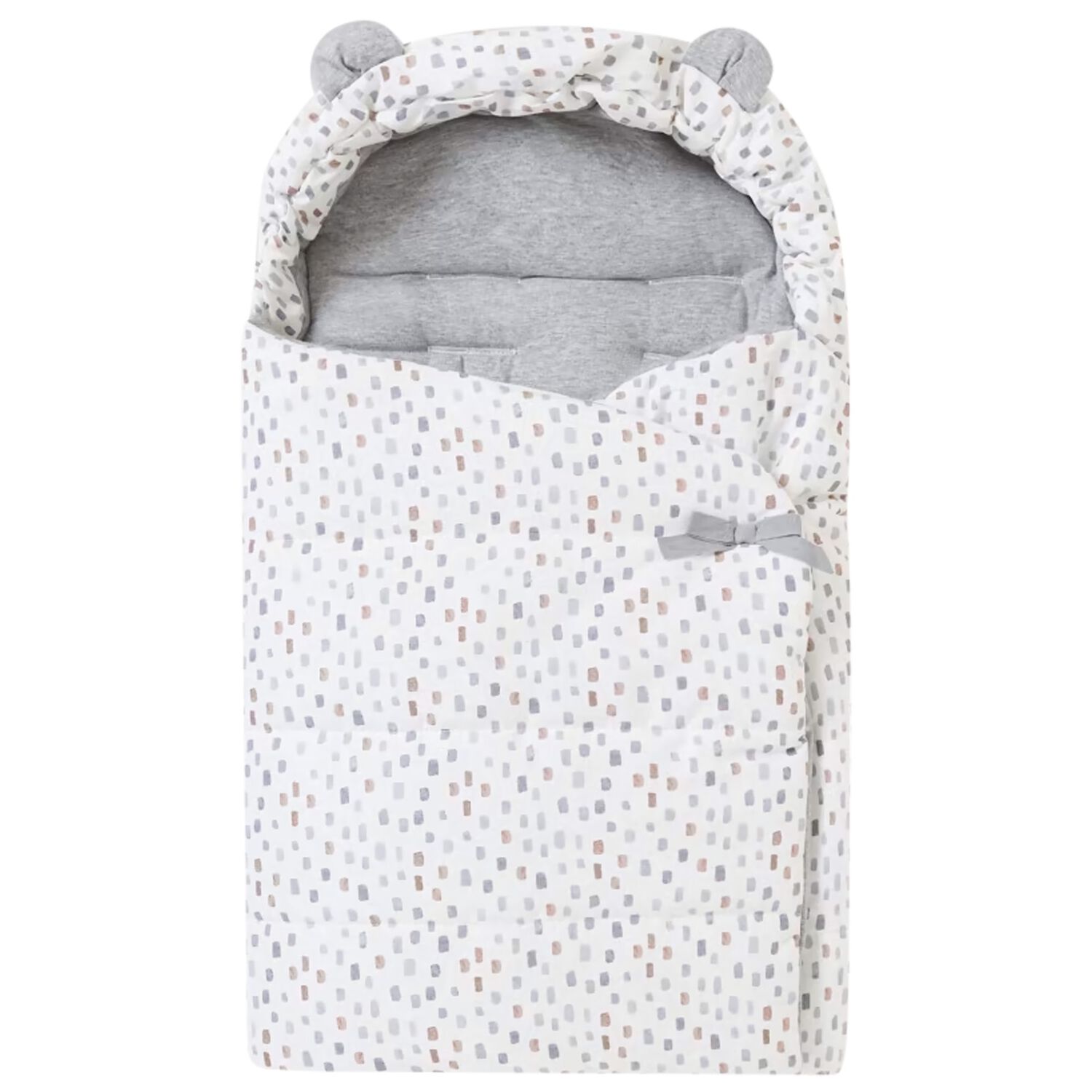 مدس بالشعار باللون العاجي والرمادي , 2, hi-res