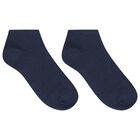 Boys Blue, Navy Blue & White Socks (3 Pack) , 1, hi-res