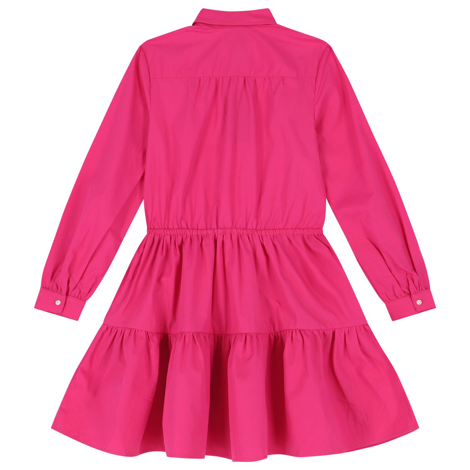 فستان بنات بالشعار باللون الزهري, 1, hi-res