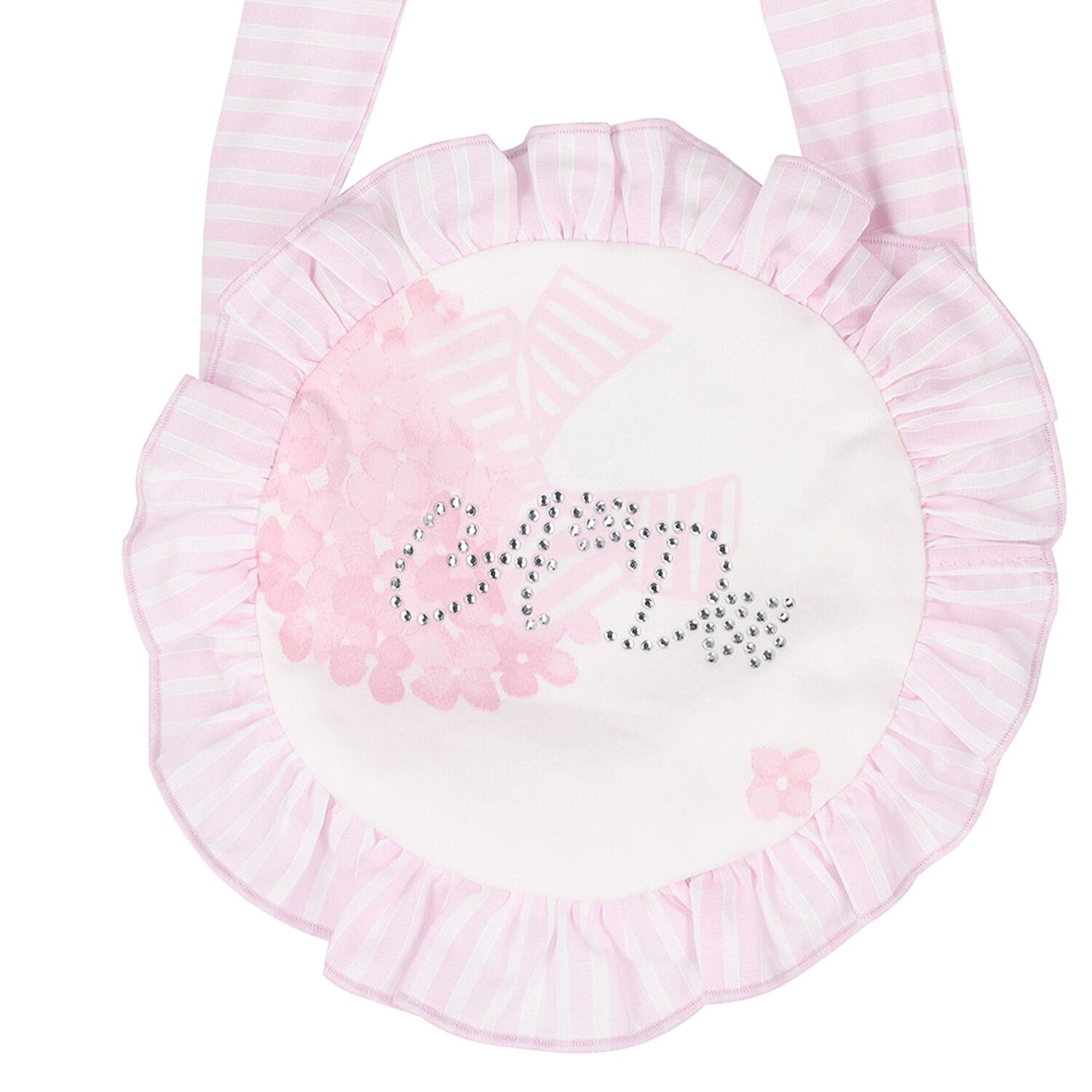 Girls White & Pink Cotton Bag, 1, hi-res image number null