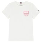Boys White Logo T-Shirt, 3, hi-res