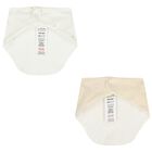 White & Beige Bibs ( 2 Pack ), 1, hi-res