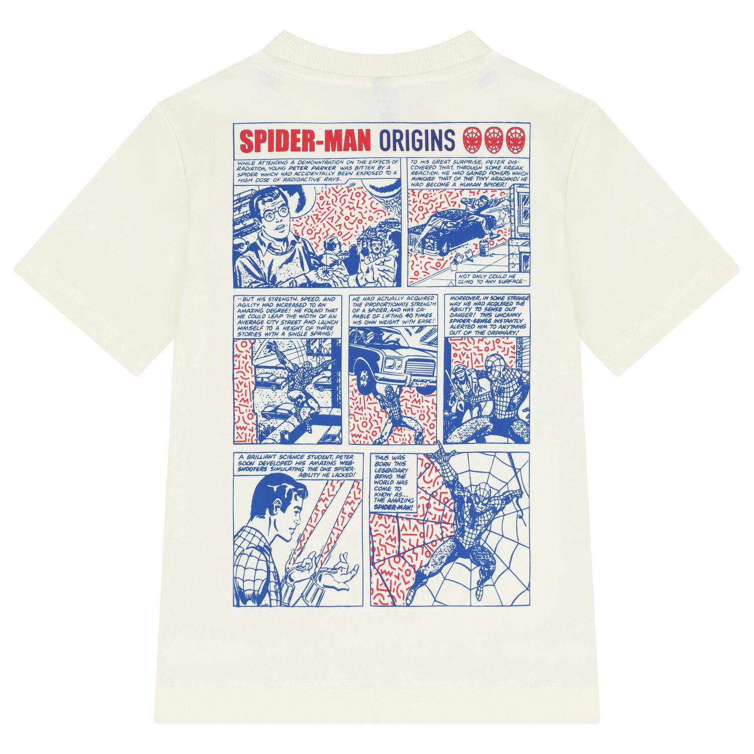 Boys Ivory Marvel Spider Man T-Shirt, 1, hi-res