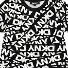 فستان بنات بالشعار باللون الأبيض و الأسود, 1, hi-res