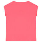 Girls Pink Logo Sequin T-Shirt, 1, hi-res