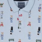 قميص بولو بالشعار للاولاد بطبعه تيدىبير باللون الازرق , 2, hi-res