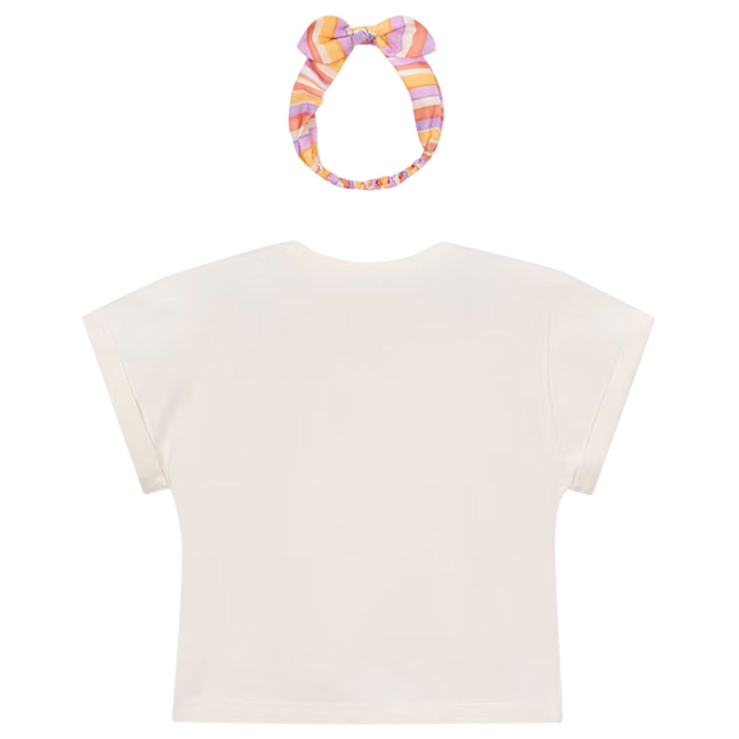 Girls Ivory T-Shirt & Headband Set, 1, hi-res