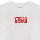 تيشيرت بنات بالشعار باللون الابيض , 1, hi-res