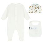 Ivory Teddy Bear Logo Babygrow Gift Set, 1, hi-res
