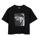 Girls Black Logo T-Shirt, 1, hi-res