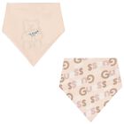 Beige Teddy Bear Logo Bib ( 2-Pack ), 1, hi-res