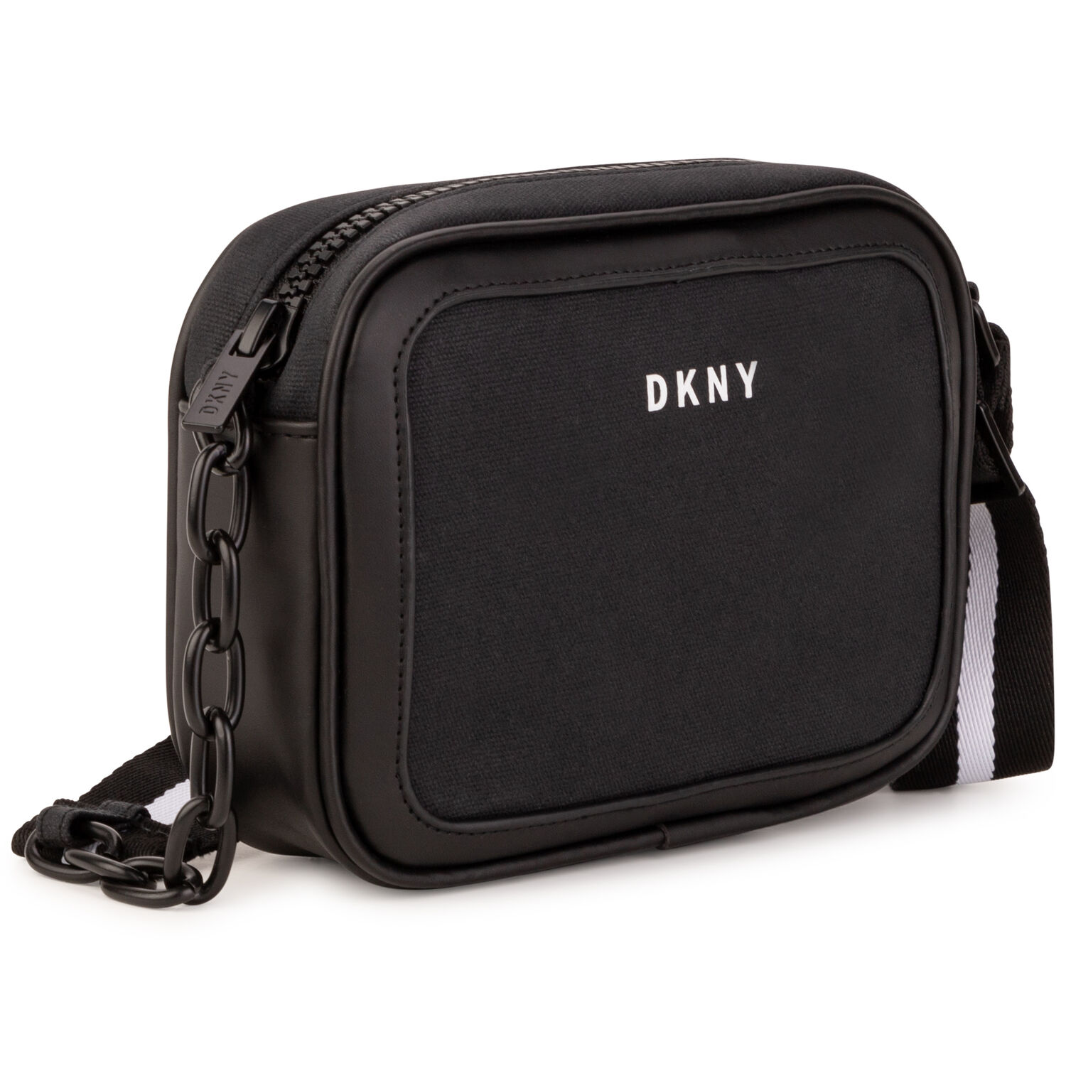 Girls Black Logo Handbag, 1, hi-res