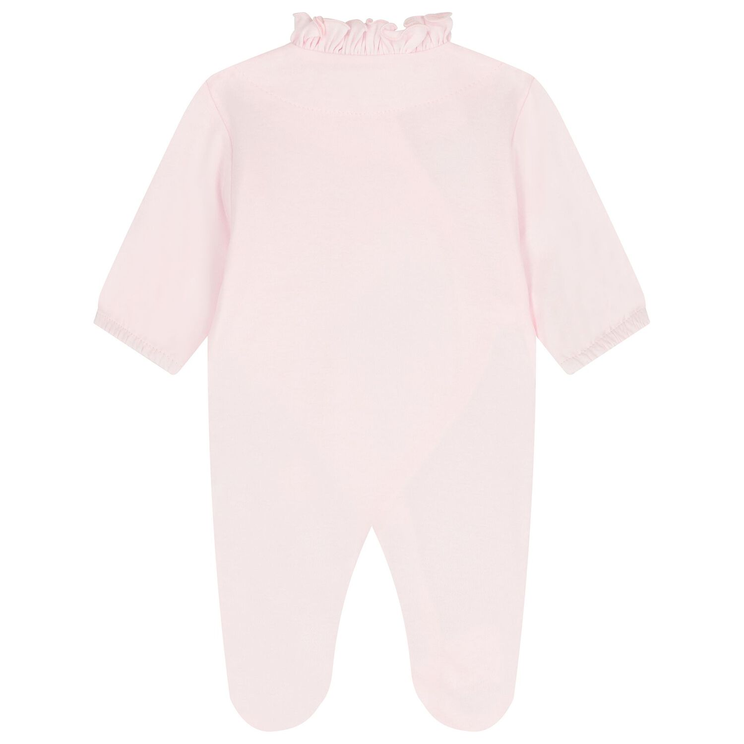 Baby Girls Pink Ruffled Babygrow, 1, hi-res