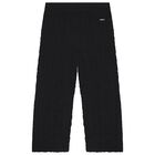 بنطلون بنات بالشعار باللون الأسود, 1, hi-res