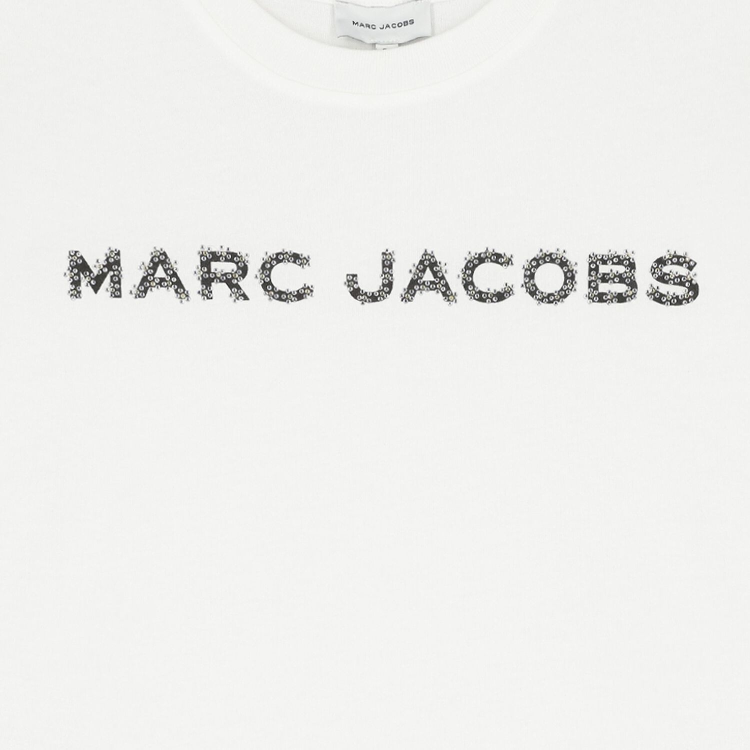 تي شيرت بالشعار باللون الأبيض مرصع بأحجار الراين للبنات, 1, hi-res image number null