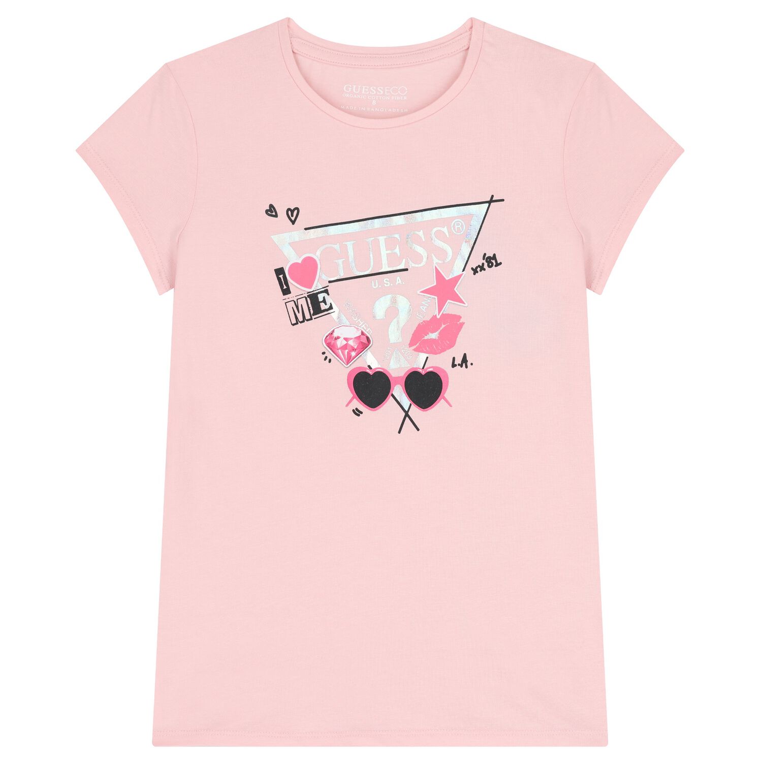 Girls Pink Logo T-Shirt, 2, hi-res