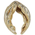 Girls Metallic Gold Headband, 1, hi-res