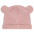 Baby Girls Pink Bear Hat & Socks Set, 3, hi-res