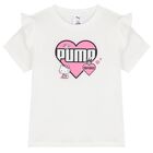 تي شيرت أبيض للفتيات بطبعة هالو كيتي, 1, hi-res