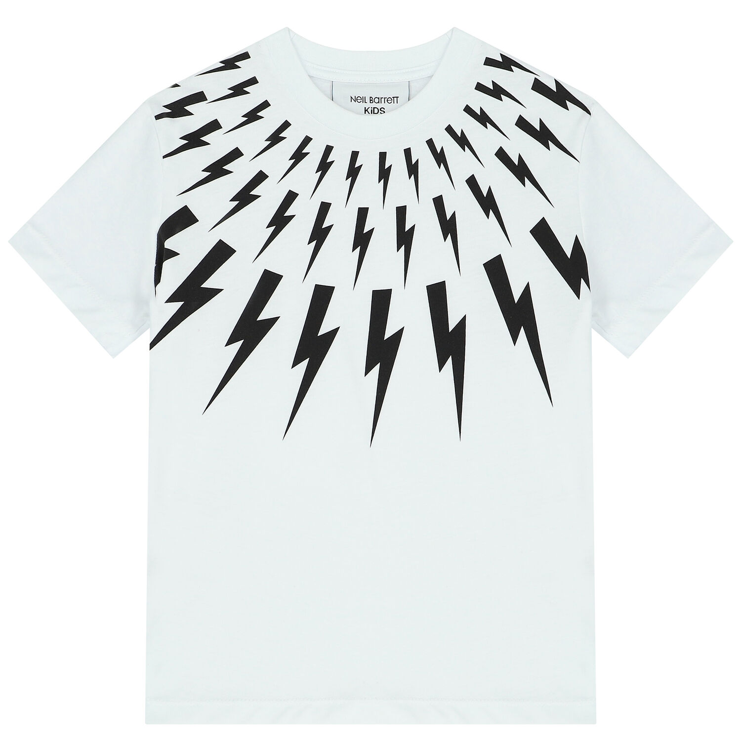 تيشيرت بشعار صاعقة باللون الابيض والاسود للاولاد, 3, hi-res