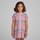 Girls Aqua & Pink Lace Dress, 1, hi-res