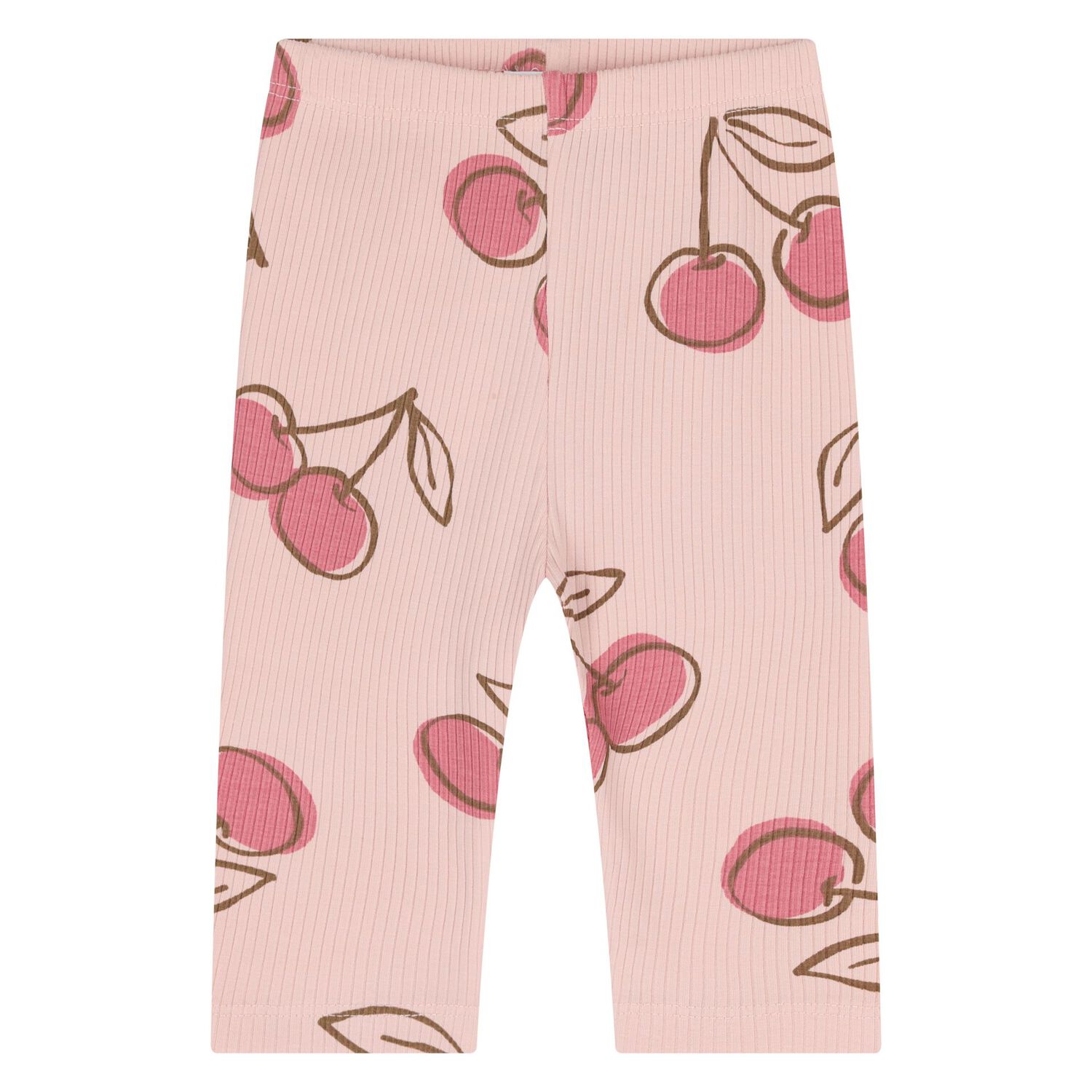 Younger Girls Beige & Pink Cherry Leggings Set, 1, hi-res