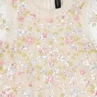 Girls Ivory Floral Tulle & Sequin Dress, 2, hi-res