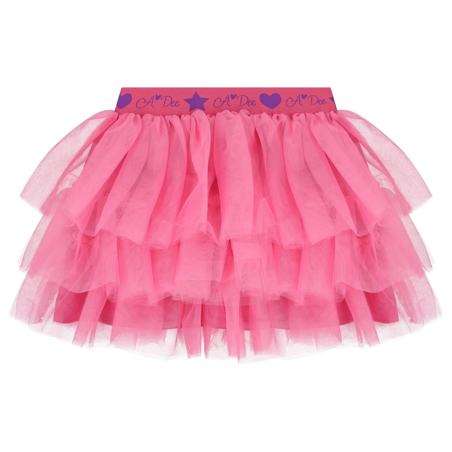 Girls White & Pink Heart Tulle Skirt Set, 1, hi-res image number null
