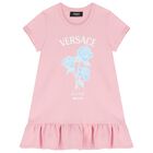 Girls Pink Logo Dress, 1, hi-res