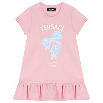 Girls Pink Logo Dress