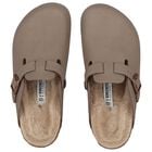 Girls Beige Logo Leather Clog , 1, hi-res