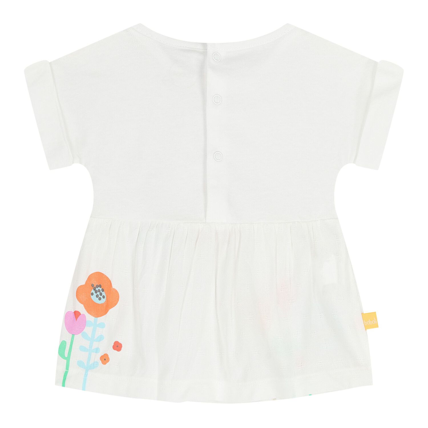 طقم ليجنز مزهر للبنات الصغيرات باللون الأبيض, 1, hi-res