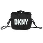 Girls Black Logo Shoulder Bag, 1, hi-res