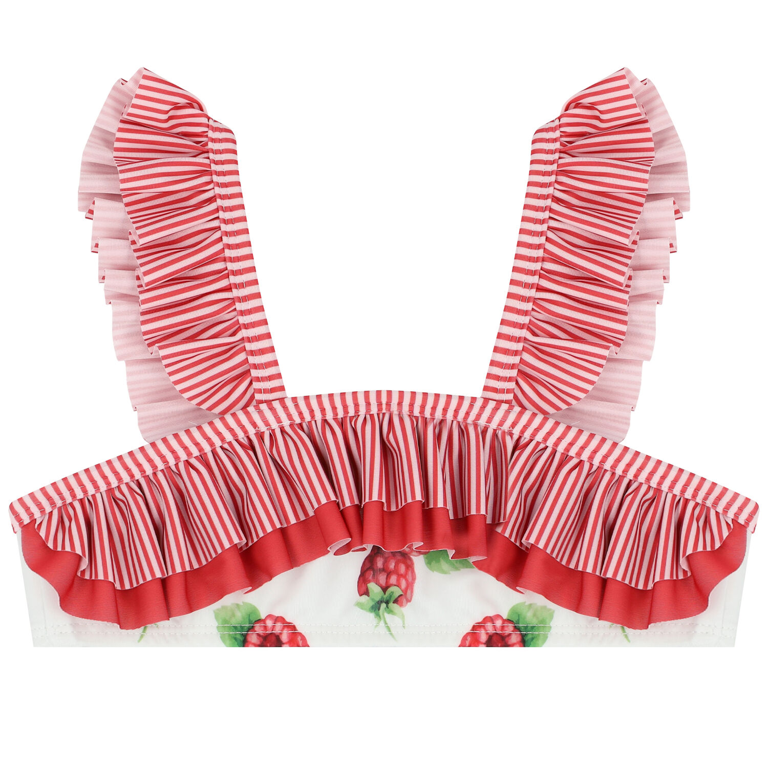 مايوه بنات باللون الأبيض والأحمر, 1, hi-res