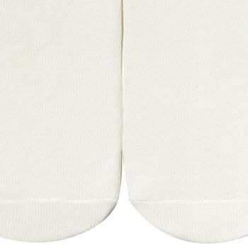 Younger Girls Ivory Logo Tights