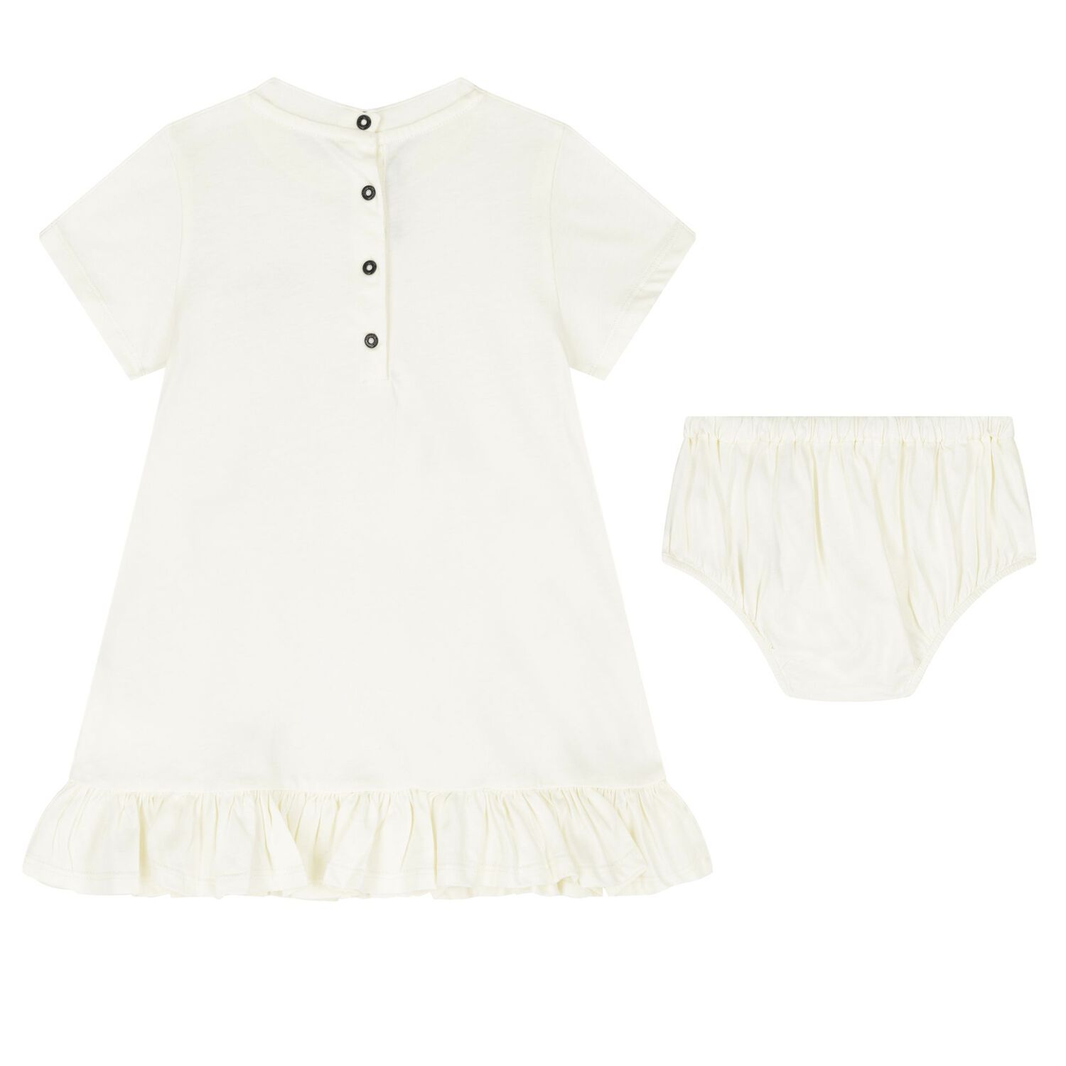 Younger Girls Ivory Logo Dress Set, 1, hi-res