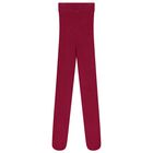 Girls Burgundy Knitted Tights, 1, hi-res