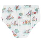 Baby Girls White & Green Rabbit Dress Set, 1, hi-res