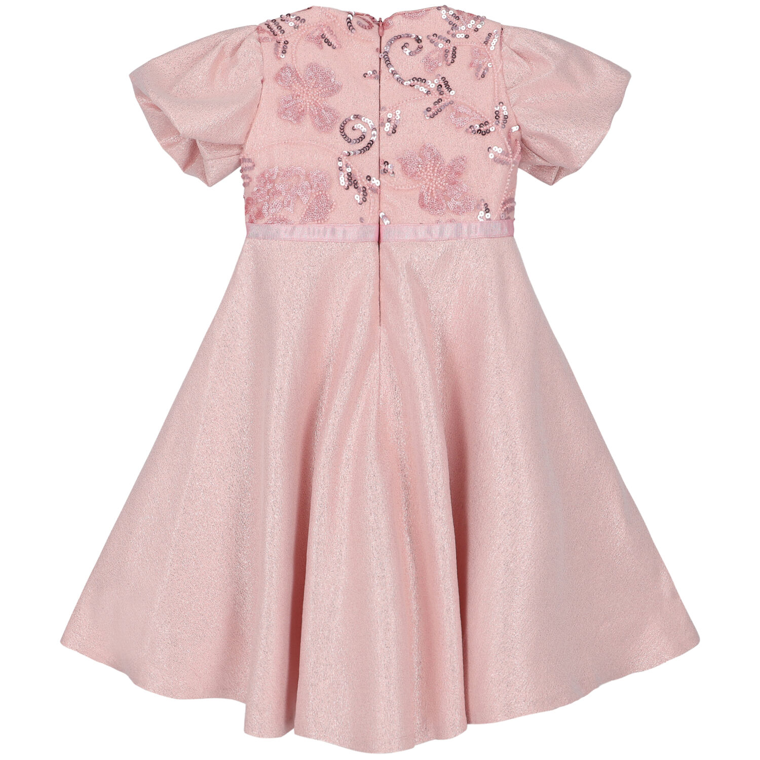 Girls Pink Embellished Sequin & Beaded Dress, 1, hi-res image number null