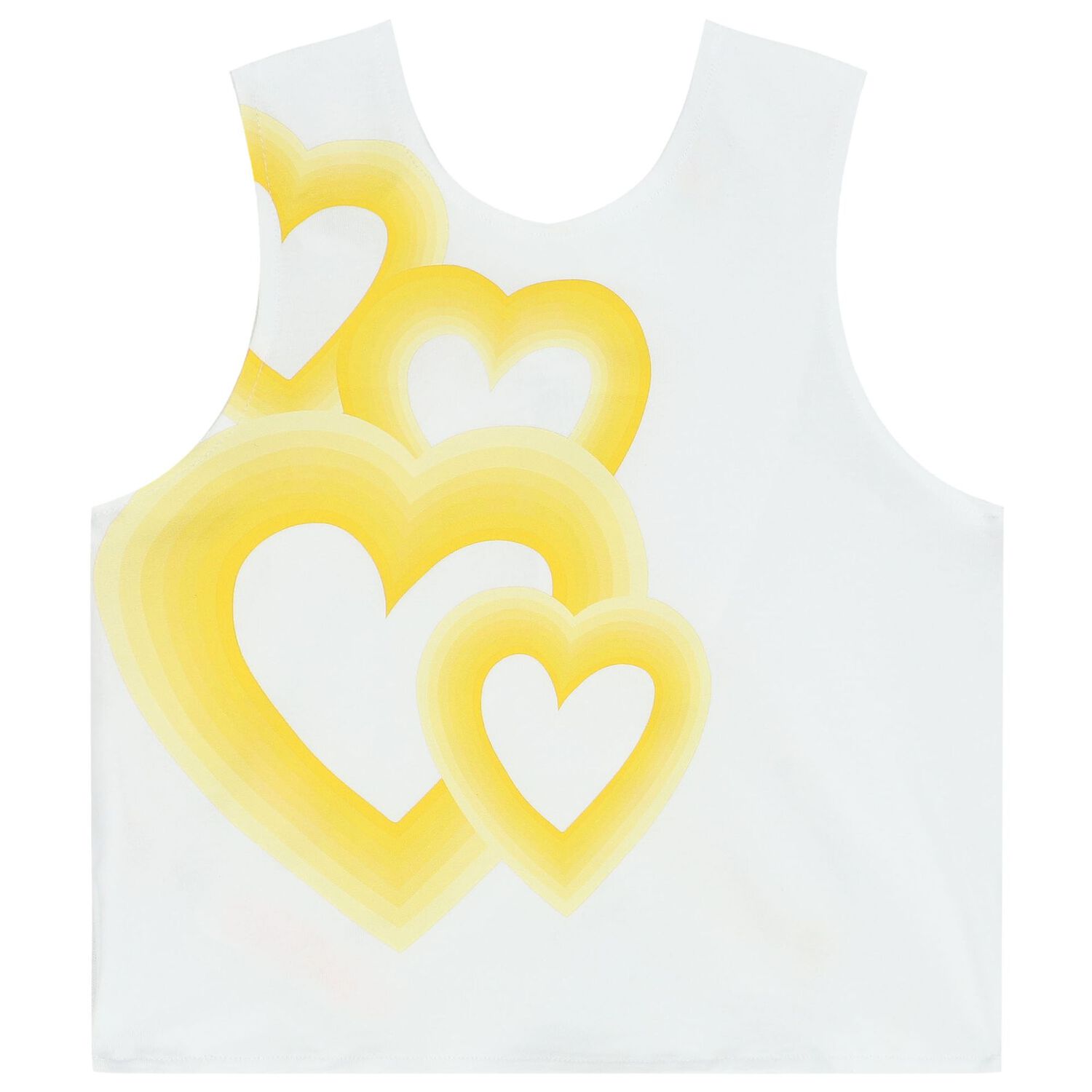 طقم بنات شورت بالشعار باللون الأبيض والأصفر, 1, hi-res