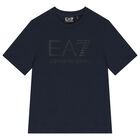 Boys Navy Blue Logo Shorts Set, 5, hi-res