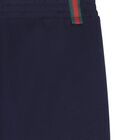 Baby Navy Blue Web Striped Joggers, 3, hi-res