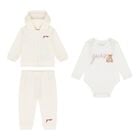Baby Boys Ivory Logo Tracksuit Set, 2, hi-res
