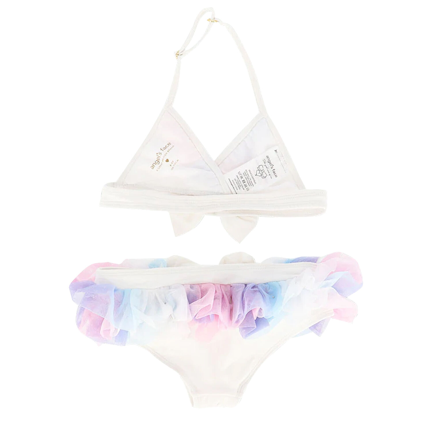 بيكيني تول باللون الأبيض للبنات, 1, hi-res image number null