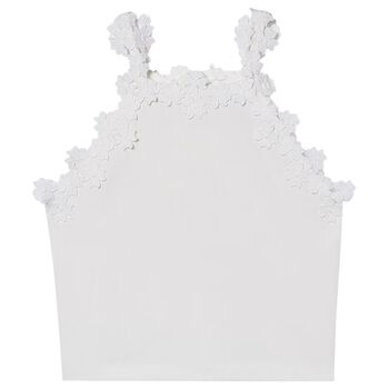 بلوزه دانتيل  للبنات باللون الابيض 