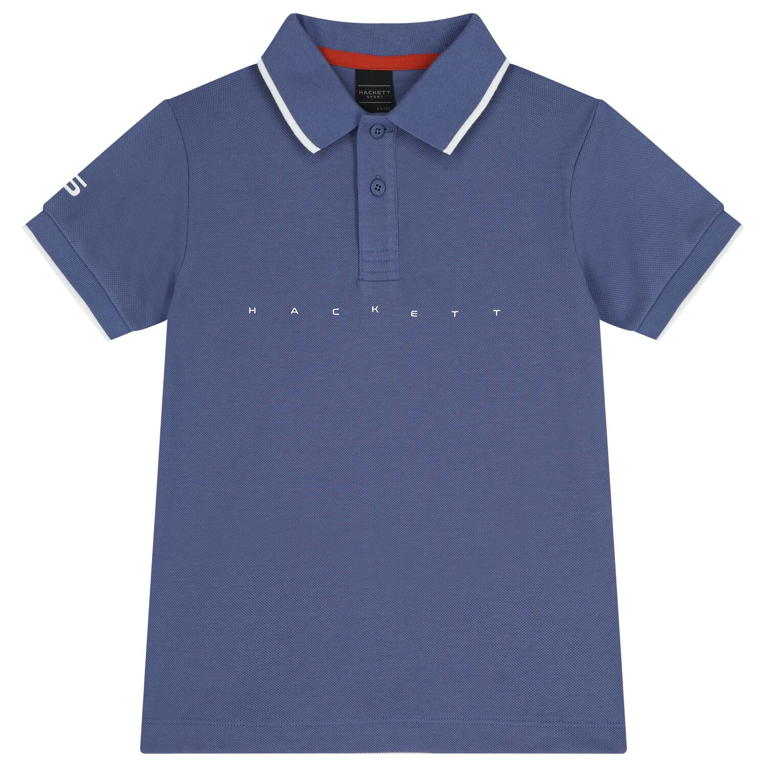 Boys Blue Logo Polo Shirt, 1, hi-res