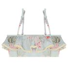 مايوه بنات بيكيني بطبعة الزهور باللون الأزرق, 1, hi-res