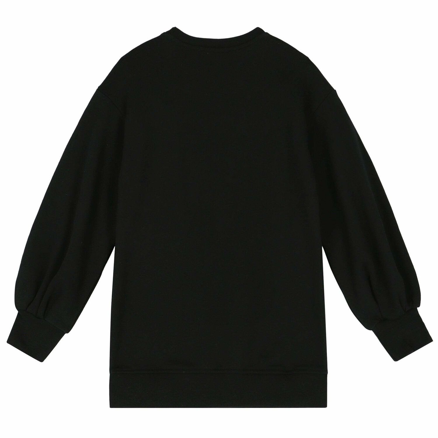 Girls Black Logo Sweatshirt Dress, 1, hi-res image number null