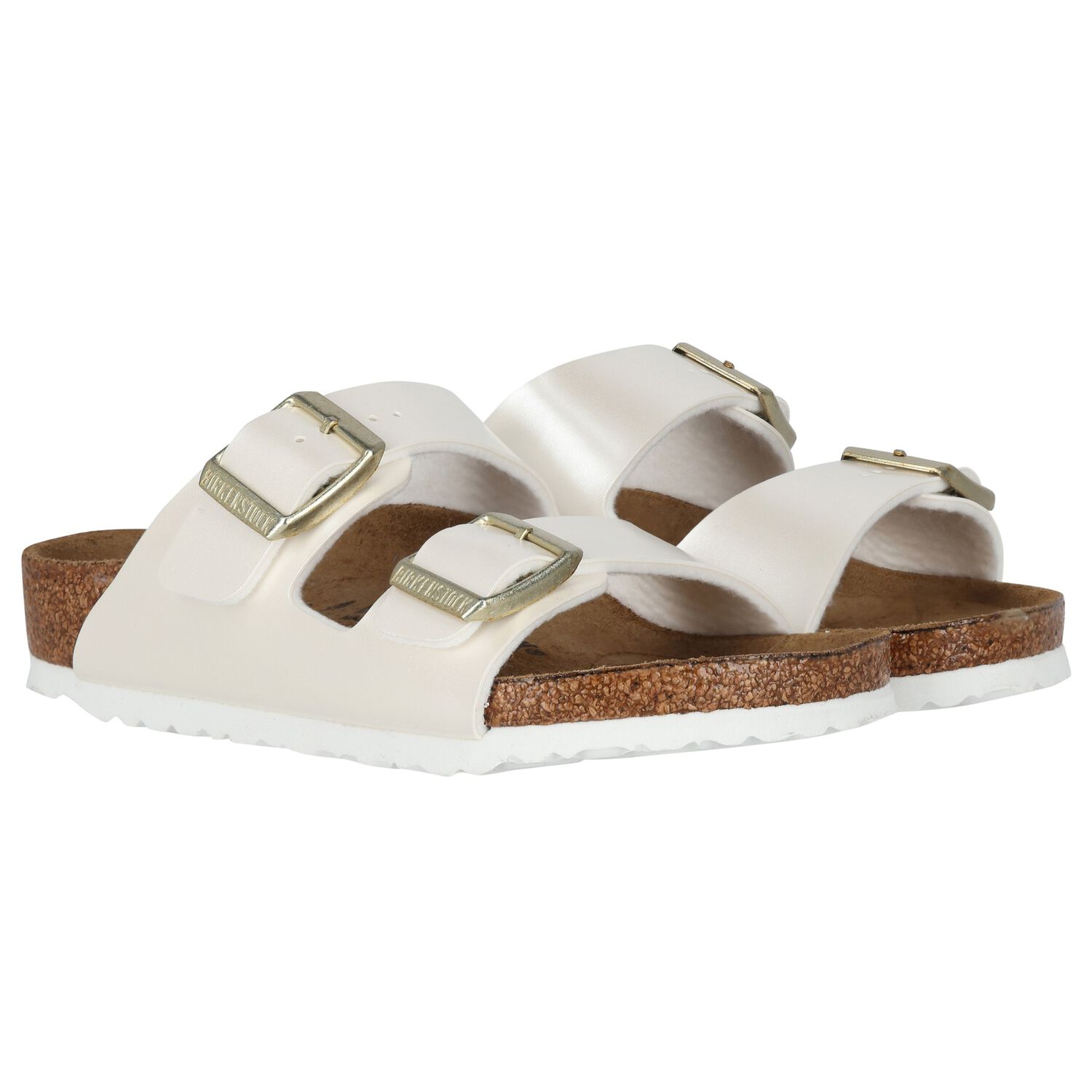 Girls White Arizona Sandals, 1, hi-res image number null